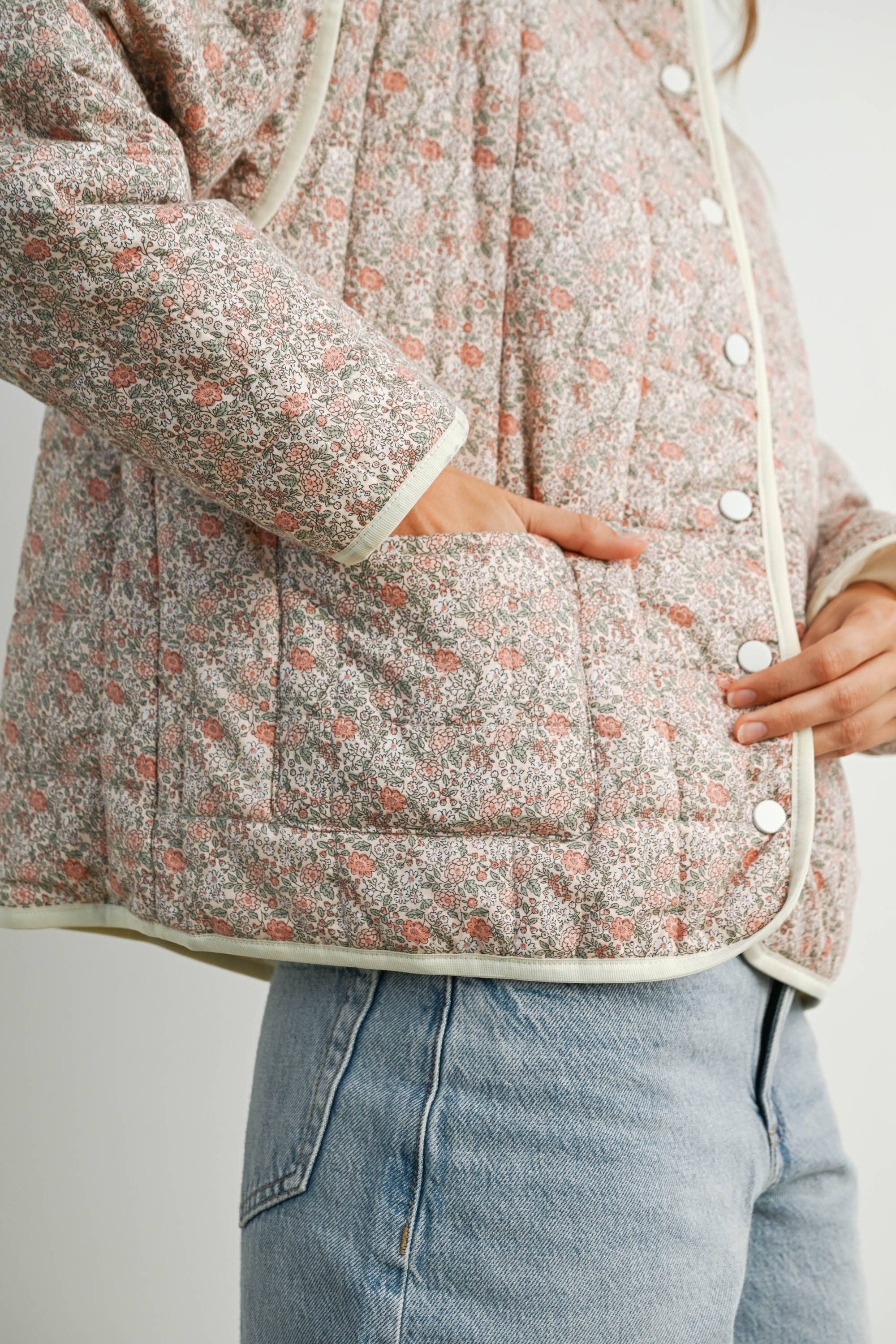 FLORAL QUILTED JACKET