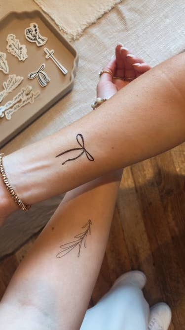 Bow Temp Tattoo | Skin and Hat Tattoo