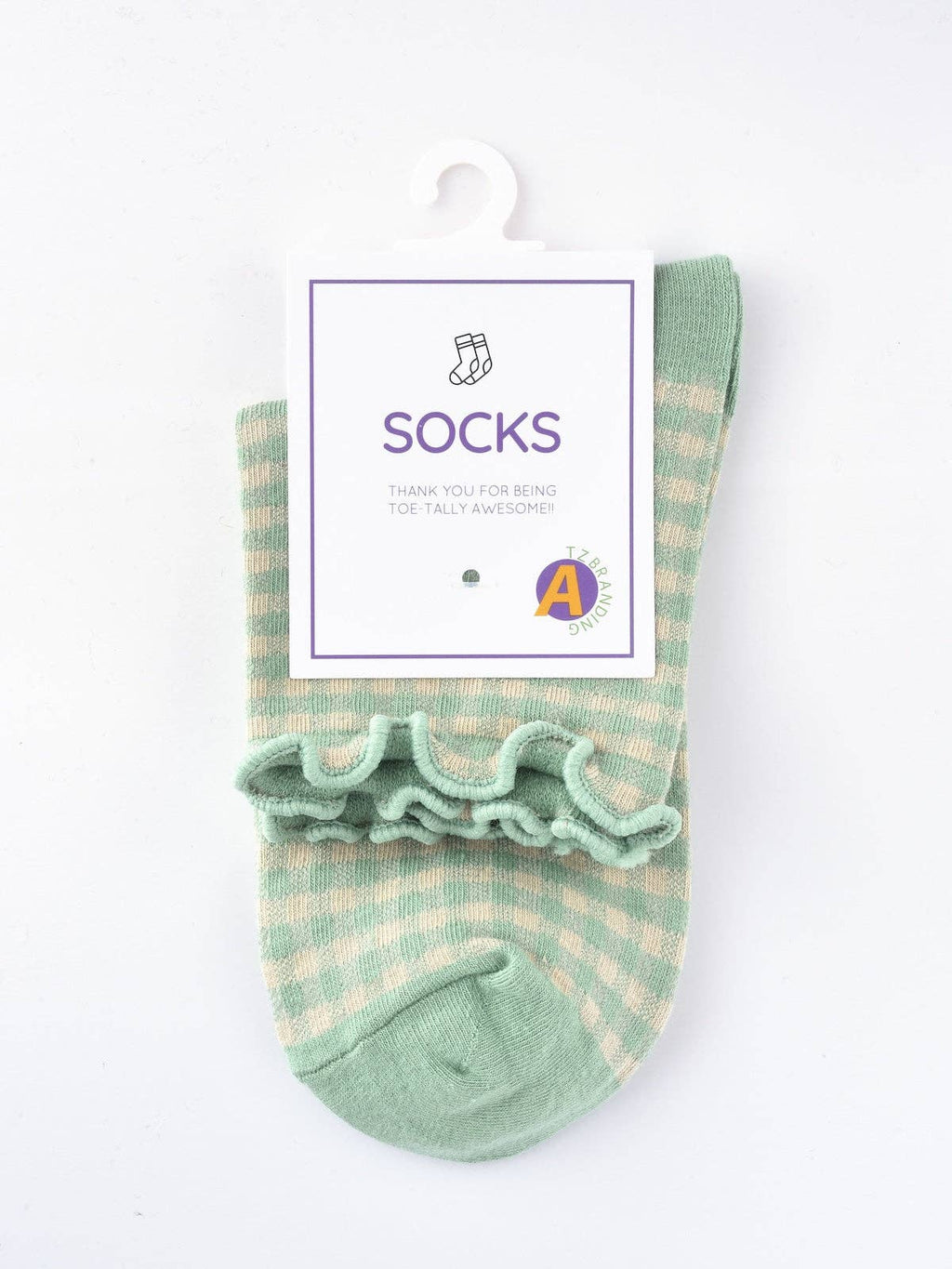 Colorful Check Pattern Lace Socks