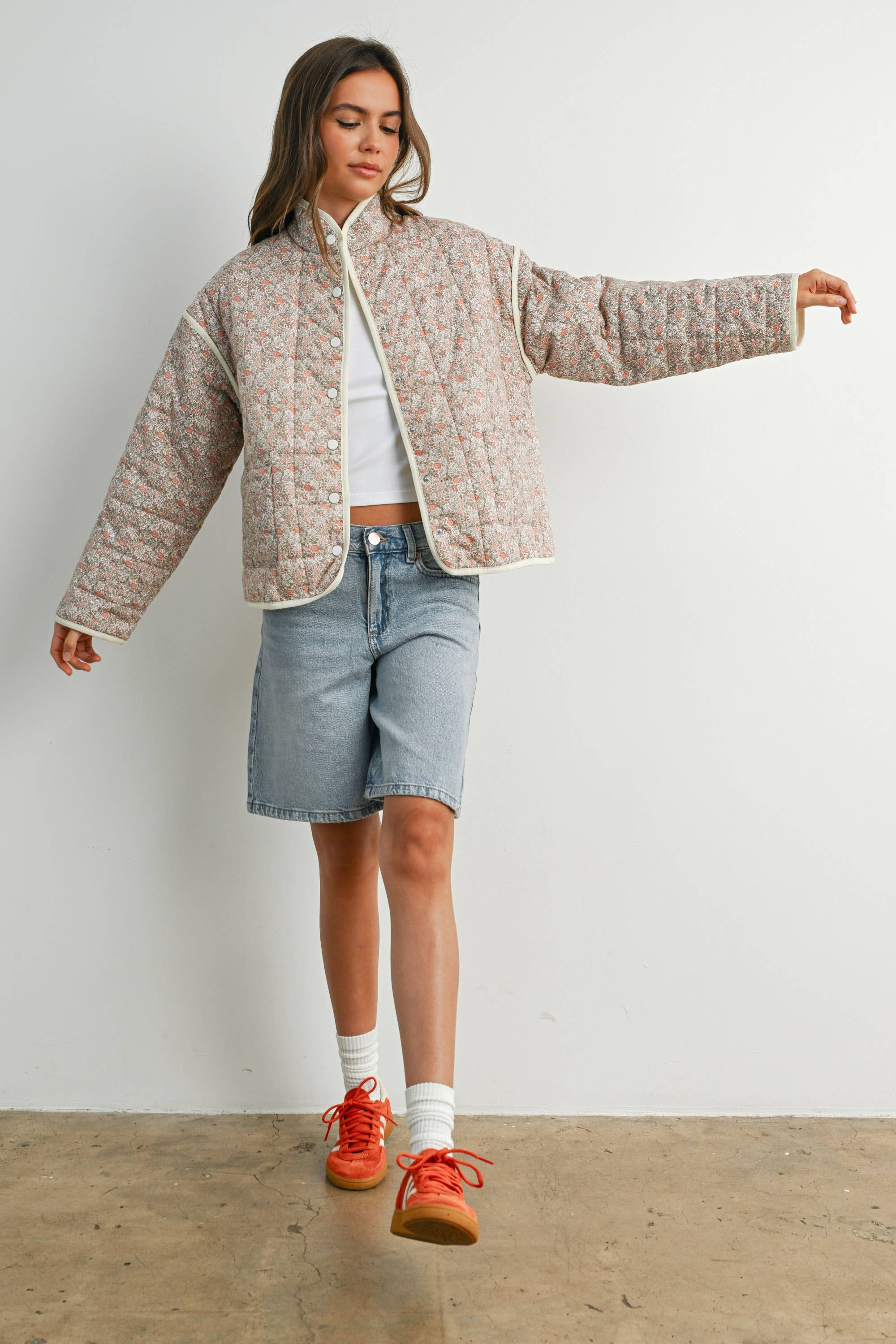 FLORAL QUILTED JACKET